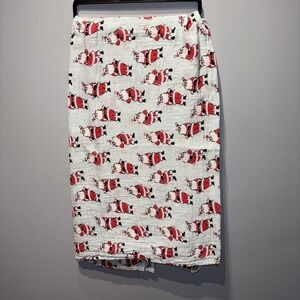 Mudpie Santa Muslin Swaddle Blanket 100% Cotton 47x47 Unisex First‎ Christmas